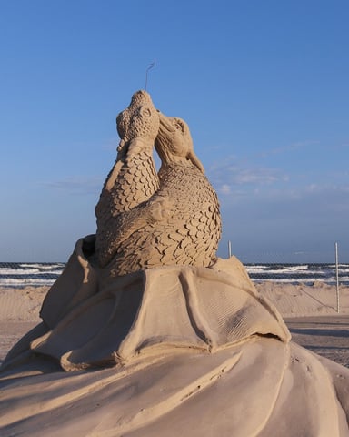 Sand sculpture at Texas Sandfest in Port Aransas